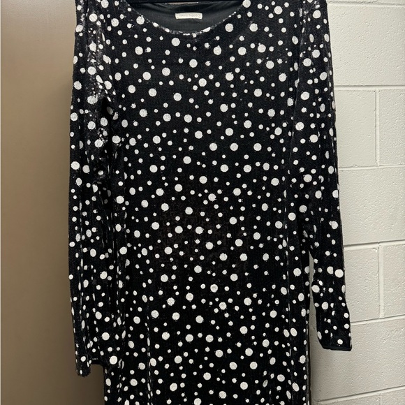 Black & white polka dot sequins dress - Picture 5 of 5